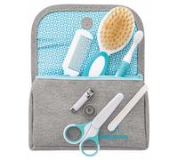 babynova Set di Cura per Bambini - Kit Essenziale con 12 Accessori - Pettine, Spazzola, Spazzolino, Forbicine, Tagliaunghie & 6 Lime per Unghie - Per Casa e Viaggio