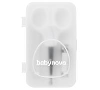 babynova Set Manicure per Bebè - Kit di Cura delle Unghie Sicuro con Forbicine a Punta Arrotondata, Tagliaunghie & Lima - Scatola di Conservazione Igienica per Viaggi & Uso Quotidiano - Senza BPA