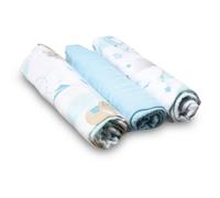 BabyOno Natural Bamboo Diapers Blue pannolini in tessuto 70x70 cm 3 pz