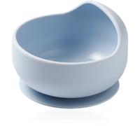 BabyOno Siilicone Plate 6m+ ciotola in silicone con ventosa 6 m+ Blue 1 pz