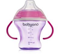 BabyOno Take Care Non-spill Cup with Soft Spout bicchiere salvagoccia con maniglie Purple 3 m+ 180 ml