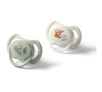 BabyOno Take Care Symmetrical Silicone Soothers ciuccio Day & Night 6-18m+ 2 pz