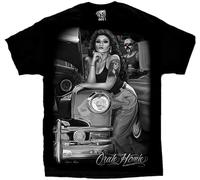 BabyPaper Homies Lowrider Chicano Art David Gonzales Oversized T Shirt Black M