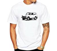 BabyPaper Lada Niva 4x4 Sport Taiga off Road Mens Short Sleeve Cotton T-Shirt White L