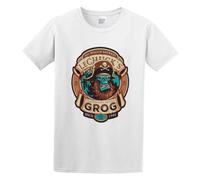 BabyPaper Lechucks Grog Monkey Island Pirate Men Adult Short Sleeve White M
