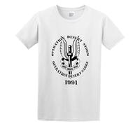 BabyPaper Operation Desert Storm Who Dares Wins Cotton Men Adult Short Sleeve White M
