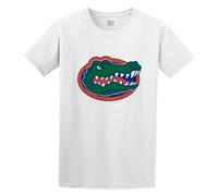 BabyPaper University of Florida Logo Gators College Men Adult Short Sleeve White XL