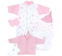 BabyPrem 7 Piece Premature Tiny Baby Girls Clothes Starter Gift Pack Pink 1.5-7.5lb