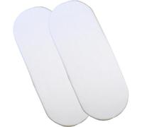 BabyPrem Bebè Bambino Set 2 Lenzuolo Con Angoli Elasticizzati Per Moses Culla 73-76 x 28-30 cm Cotone Tinta Unita 2 Bianca