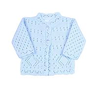 BabyPrem bébé prématuré Cardigan Jacket Lacy tricoté Acrylique Bleu 5-8lb
