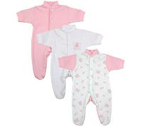 BabyPrem Bebè Prematuro Pacco da 3 Tutine Pigiama per Ragazze Abbigliamento Teddy Rosa 32-38cm