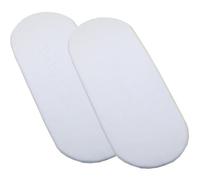 BabyPrem Bimbo Set 2 Lenzuolo Con Angoli Elasticizzati Per Culla 67 x 30 cm Cotone Tinta Unita Bianca