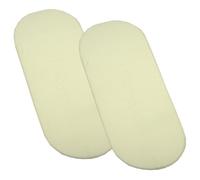 BabyPrem Bimbo Set 2 Lenzuolo Con Angoli Elasticizzati Per Culla 67 x 30 cm Cotone Tinta Unita Crema