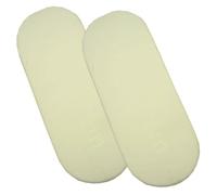 BabyPrem Bimbo Set 2 Lenzuolo Con Angoli Elasticizzati Per Culla 70 x 40 cm Cotone Tinta Unita Crema