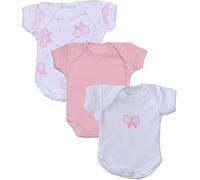 Babyprem - Body - Stampa animalier - Maniche corte - Bebè maschietto Rosa Pink Butterfly
