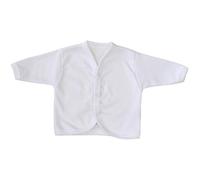 BabyPrem Cardigan da bambino con scollo a V, maniche lunghe, tinta unita, in cotone, per bambini da 6 mesi, bianco, 6 mesi