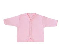 BabyPrem Cardigan da bambino con scollo a V, maniche lunghe, tinta unita, in cotone, per bambini da 6 mesi, rosa, 0 mesi