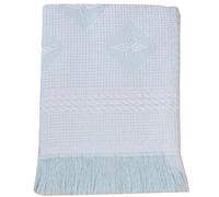 BabyPrem Couverture / châle pour bébé en acrylique doux Motifs étoiles 122 X 122 cm BLEU