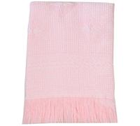 BabyPrem Couverture / châle pour bébé en acrylique doux Motifs étoiles 122 X 122 cm ROSE