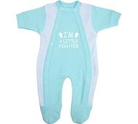 BabyPrem - Pigiama intero - Maniche lunghe - Bebè maschietto Verde Blu Acqua