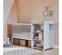 BabyPrice Culla combinata evolutiva 60 x 120 cm | Culla con sbarre e cassettiera a pannolino | Smile | Scalabile in letto 90 x 190 cm | Made in France by Sauthon