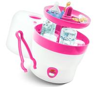 Babyruf BS 29b sterilizzatore per biberon | Sterilizzatore a vapore e vaporizzatore | fino a 6 bottiglie | Facile da usare | Attrezzatura iniziale per neonati | Pulitore per bottiglie | Accessori per