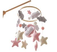 Babys Bassinet Mobile - Felt Rotating Crib Toy, Soft Sensory Boho Hanging Mobile | Nursery Decor for Kids Room, Bedroom, Playroom, Living Room, Birthday Gift for Inffants