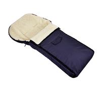 Babys Dreams - Sacco nanna invernale blu Navy lana d' agnello per passeggino lana d' agnello da 108 cm nuovo sacco invernale coprigambe cotone