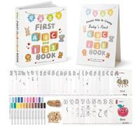 Baby's First ABC Book Baby Shower Game, ABC Coloring Baby Shower Guest Book