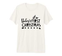Baby's First Christmas Holiday Parent Mamma papà Maglietta Premium
