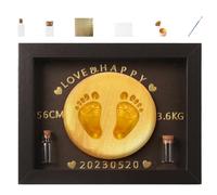 Babys Hand Footprint Kit - Complete Keepsake Set With Safe Paint, Picture Frame, Fetal Hair Collection Bottle, Easy-to-Use Molding Materials | Precious Memory Craft, Thoughtful Gift For Newbornn