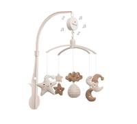 Baby's Only - Giostrina musicale Heaven per bebè - Con figure lavorate a maglia - Carillon con musica - Giostrina per bebè con musica - Per maschietti e femminucce - Clay/Warm Linen