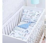 BABYSAFE Set Copripiumino Lettino 100x135 e Federa Cuscino 40x60 Coordinata, 100% Cotone Certificato Oeko-Tex - Copripiumino 100x135 Neonato per Culla, Lettino o Carrozzina Made in Europe