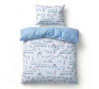 BABYSAFE Set Copripiumino Lettino 90x120 e Federa Cuscino 40x60 Coordinata, 100% Cotone Certificato Oeko-Tex - Copripiumino 90x120 Neonato per Culla, Lettino o Carrozzina Made in Europe