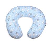 Babysanity Cuscino Allattamento Kikka Gravidanza Neonato XXL con Federa Esterna 100% Cotone Alta Qualità Sfoderabile per le Future Mamme Pratica Borsa Viaggio Made In Italy (Animaletti Azzurro)