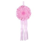 Babysanity - Fiocco Nascita Bimba Grande Coccarda Nascita in Tulle Perfetta per Interno ed Esterno Dimensioni 155x65 Nastri Compresi (Fiocco Nascita Rosa Grande)
