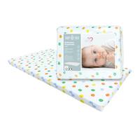 Babysanity Materasso Lettino Campeggio Sfoderabile Pieghevole Traspirante a Norma EN16890:2017 Federa100% Cotone Oeko-tex® Interno Certificato Certipur™ 60x120x4 OMAGGIO Borsa da Viaggio (Colors)