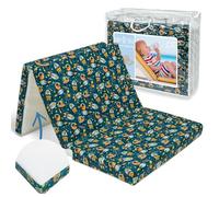 Babysanity Materasso Lettino Campeggio Tappeto Gioco Antiscivolo Sfoderabile a Norma EN16890:2017 Federa100% Cotone Oeko-tex® Interno Certificato Certipur™ OMAGGIO Borsa da Viaggio (60x120x6 Verde)