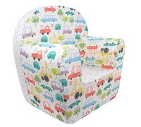 Babysanity Poltroncina Bimbi Certificata UNI EN17191:2021 Sfoderabile in Cotone Oeko-tex® Interno Certificato Certipur™ Poltrona per Bambini Leggera per Cameretta - Made in Italy - (Cars)