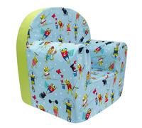 Babysanity® Poltroncina Bimbi Rivestimento 100% Cotone Sfoderabile Imbottitura Migliorata Poltrona per Bambini Comoda e Leggera Ideale per la Cameretta - Made in Italy - (Winter Animals)