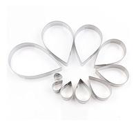 Babysbreath17 10pcs Petalo Goccia Rosa fustellatura Cutters panificazione Muffa Pane Stampo di Cottura del Fondente della Muffa Famiglia Biscotto Fai da Te