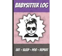 Babysitter Log Notebook for Baby Girl - purple pink grey: Daily Tracker for Feeding, Sleep, Diapers & Notes - A Thoughtful Gift for Newborn Girls & First-Time Parents
