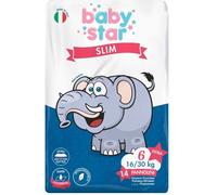 babystar Pannolini slim 16/30kg taglia 6 extra large 14 pezzi