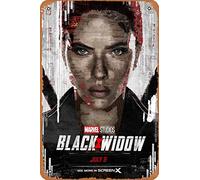 Babyster Black Widow 2021 Movie Gallery 14,9 x 20,3 cm Targa in metallo vintage decorazione artistica da parete