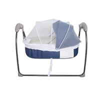 Babystuhl - Dondolo per bambini, con funzione di regolazione della velocità, con Bluetooth, musica + telecomando, con zanzariera, 18 kg