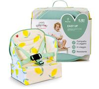 BabyToLove | Rialzo nomade pieghevole con cuscino morbido e imbracatura sicura per pasti all'aperto o a casa | Happy Lemon