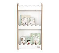 Babywood Montessori Libreria da parete per bambini, in legno, per giocattoli, cameretta dei bambini, cameretta dei bambini, cameretta dei bambini, cameretta dei bambini, scaffale per libri (bianco, M)