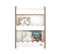 Babywood Montessori - Libreria da parete per bambini, in legno, per giocattoli, cameretta dei bambini, cameretta dei bambini, cameretta dei bambini, cameretta dei bambini, scaffale per libri (bianco