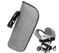 Babyy - Borsa termica per biberon, 8 x 22,9 cm, borsa termica portatile a tenuta stagna, custodia a temperatura controllata per auto, asilo nido, mamma, picnic, allattamento, viaggi, grigio, 3.15x9.84