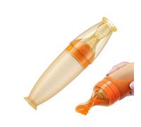 babyy Food Feeder - infantt Puree Dispensing Spoon Bottle, Temperature Safe Feeding Container, Soft Silicone Weaning Accessory, Leakproof Portion Control Device | Easy Press Nourishing Tool
